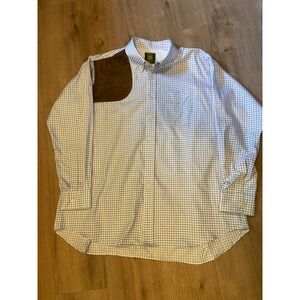 Bespoke Custom Shooting Shirt XL Right Shoulder Recoil Pad Tailored Tattersall